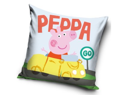 41214 detsky polstarek prasatko pepina ve zlutem aute
