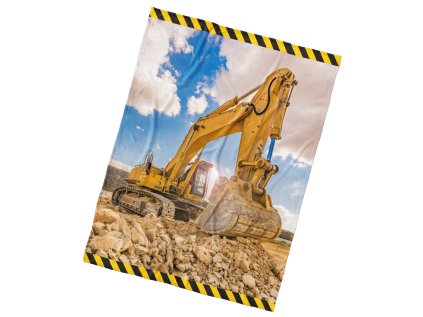 41250 detska deka zluty bagr 130x170