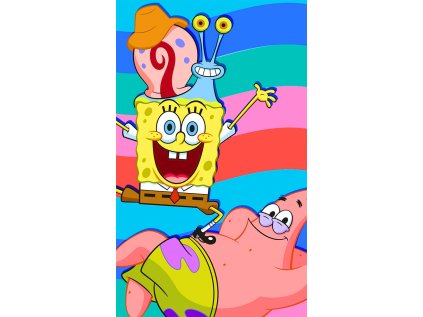 Dětský ručník Sponge Bob s Patrickem a Garym 30x50 cm