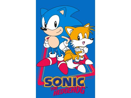 42611 detsky rucnik jezek sonic a tails 30x50