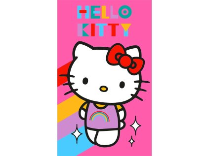 42635 detsky rucnik hello kitty rainbow 30x50