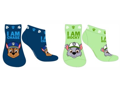 CHLAPECKÉ KOTNÍČKOVÉ PONOŽKY PAW PATROL SADA 2 KS (Velikost 23/26)