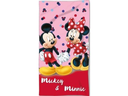 FARO Osuška Micro Mickey a Minnie Polyester, 70/140 cm