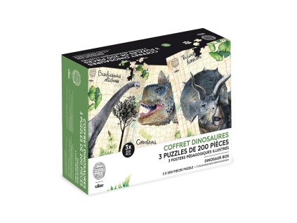 Vilac Sada 3 puzzle dinosaurů