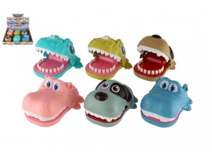 Hra postřehová UHNIPRST kousání prstů zvířátko plast 12x16cm 6 druhů