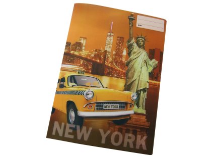 sešit 444 s 3D motivem, A4, 40 listů,linkovaný, motiv NEW YORK
