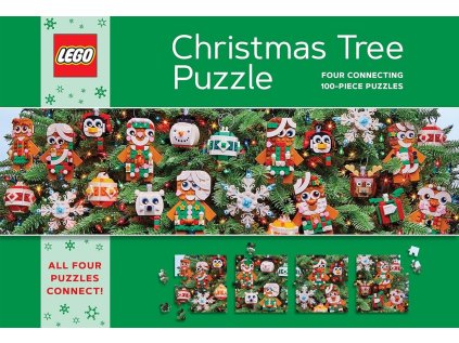 Chronicle Books Puzzle LEGO® Vánoční stromeček 4x100 dílků