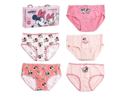 Bavlněné kalhotky v dárkovém balení Minnie Mouse, 5ks, 2900002516