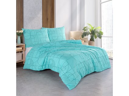 43504 6 francouzske bavlnene povleceni geo aquatic awe 220x200 bedtex