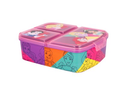 Dělený plastový box na svačinu DISNEY PRINCESS, 51220