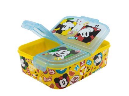 deleny plastovy box na desiatu mickey mouse fun tastic 74320