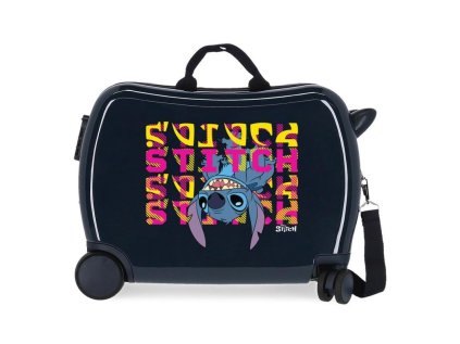 JOUMMABAGS Dětský kufřík na kolečkách Lilo and Stitch Face Down navy MAXI ABS plast, 50x38x20 cm, objem 34 l