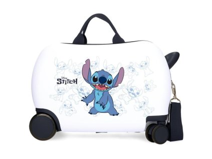 JK 112738 detsky kufrik kolecka lilo and stitch happy white