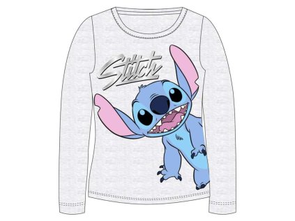 Dívčí tričko Disney Stitch světle šedé (Velikost 98)