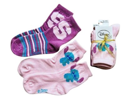 SADA 2 KS PONOŽKY STITCH, sleva (Velikost 36-38)