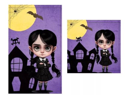 SADA RUČNÍK NA RUCE A NA OBLIČEJ WEDNESDAY ML wef24-3848 fialový (Velikost uni)