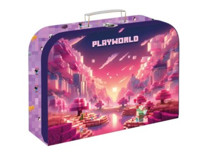 Oxybag Kufřík kufr lamino 34 cm Playworld Girl ve stylu Minecraft 6-08325