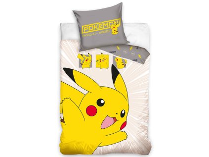 44020 2 detske povleceni pokemon pikachu v akci poke242397 pp