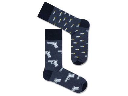 Pánské trendy ponožky pistole šedé