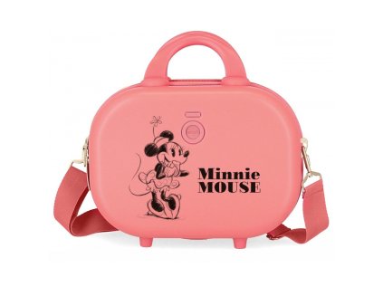 abs cestovny kozmeticky kufrik minnie mouse happines coral 21x29x15cm 9l 3663922