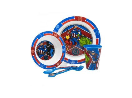 detsky plastovy riad avengers micro tanier miska pohar pribor 74150