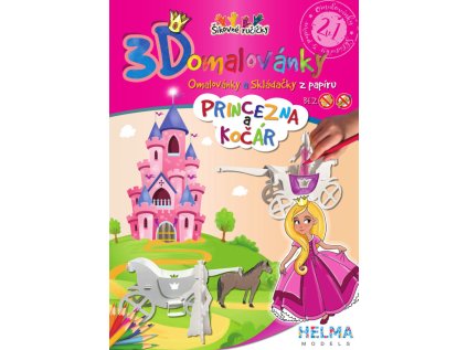 3D omalovánky OZ20 Princezna a kočár