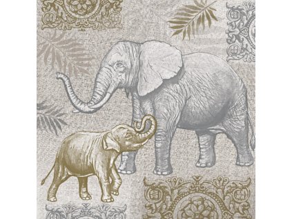 Ubrousky MAKI L (20ks) Indian Style Elephants