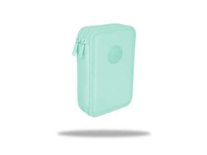 Penál 2 zipy Jumper Pastel Powder Mint - vybavený