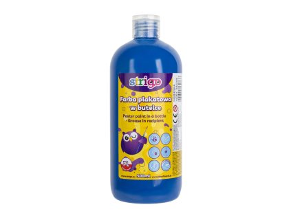 Temperová barva STRIGO 500 ml - modrá tmavá