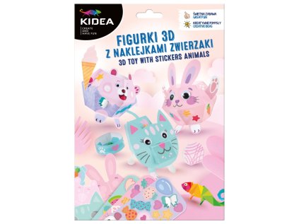 Sada figurek 3D se samolepkami - zvířátka