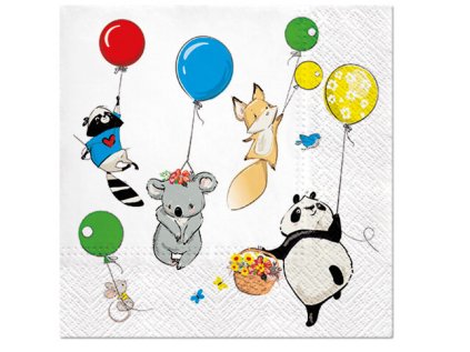 Ubrousky PAW Dekor L (20ks) Animals Party