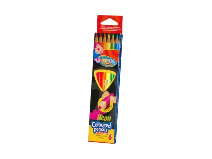 Colorino pastelky 6ks Neon trojhranné