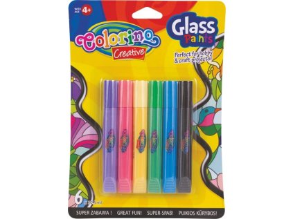 Colorino barvy na sklo 6x10.5ml New