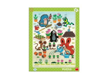 Dino Deskové puzzle Krtek zahradník 40 dílků