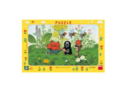 Dino Papírové puzzle Krtek na výletě 15 dílků