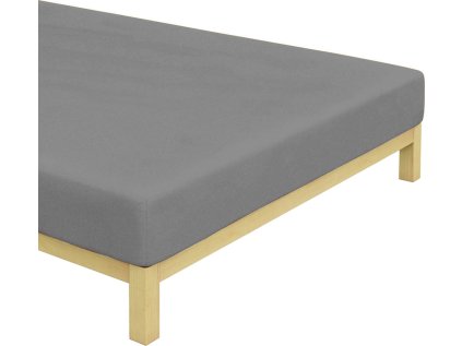 21493 1 frote prosteradlo tmave sede bedtex na posteli