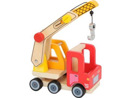 small foot Dřevěné auto s jeřábem - poškozený obal