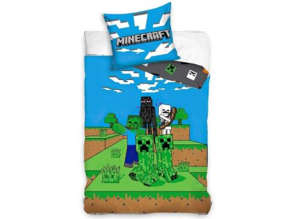 vyr 4631 detske povleceni minecraft mob monsters modro zelene 40481