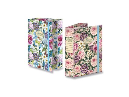 Box PIGNA Nature Flowers - A4, hřbet 70mm, mix motivů