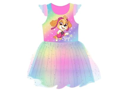 Dívčí šaty s tylem Paw Patrol Skye (Velikost 98/104)