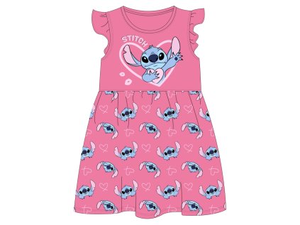 Dívčí šaty Disney Stitch růžové (Velikost 92)