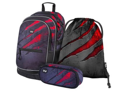 BAAGL 3 SET Core Láva: batoh, penál, sáček
