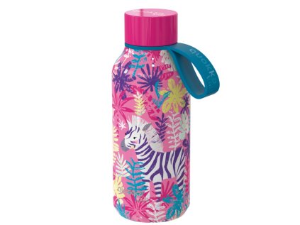 quokka kids solid nerezova flasa termoska s putkom zebras 330ml 40147