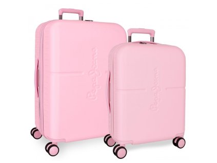 pepe jeans highlight light pink sada luxusnych abs cestovnych kufrov 70cm 55cm 768952c