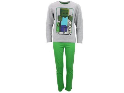 PYŽAMO MINECRAFT F UK 393b - 59339 šedo - zelené (Velikost 10)