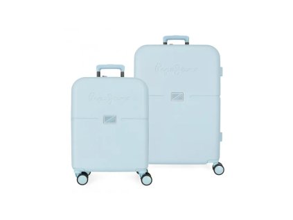 sada luxusnych abs cestovnych kufrov 70cm 55cm pepe jeans accent azul 7699534