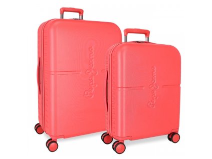 pepe jeans highlight coral sada luxusnych abs cestovnych kufrov 70cm 55cm768952d