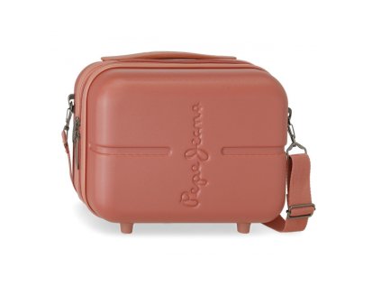 pepe jeans highlight terracota cestovny kozmeticky kufrik 21x29x15cm 7683926