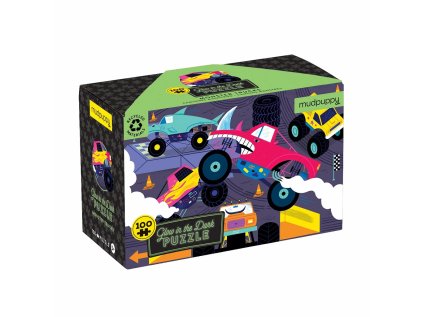 Mudpuppy Puzzle Monster Trucks - svítí ve tmě 100 dílků