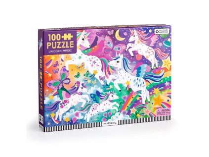 Mudpuppy Puzzle Kouzelní jednorožci 100 dílků